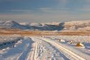 06-1402 Cronkley Fell and Noon Hill in Winter from the Silver Band Mine Track, Teesdale, County Durham.